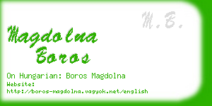 magdolna boros business card